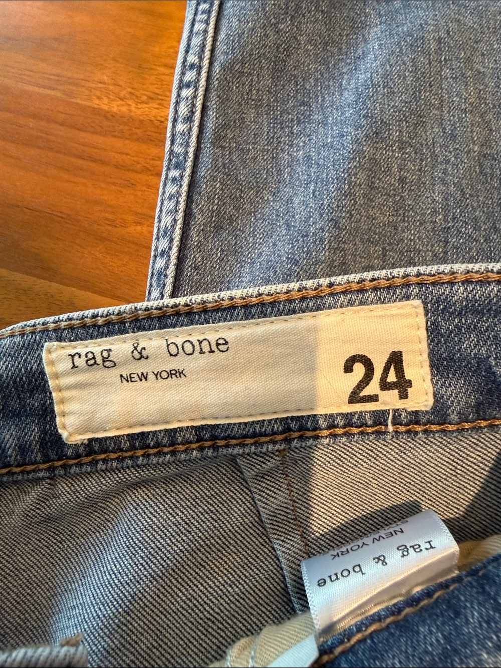 rag & bone Light Blue Wide Leg Jeans - Picture 5 of 10